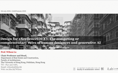 Prof. Lu delivered a keynote speech on CAAD Futures 2025 : Catalytic Interfaces, 2-4 July 2025 @ The University of Hong Kong